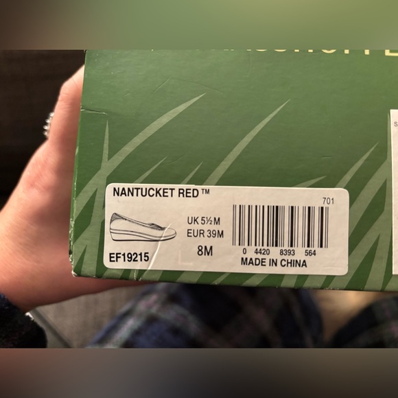 NEW Grasshoppers Nantucket Red Comfort Flats • Size 8M • Canvas Slip-On Shoes - Picture 6 of 17